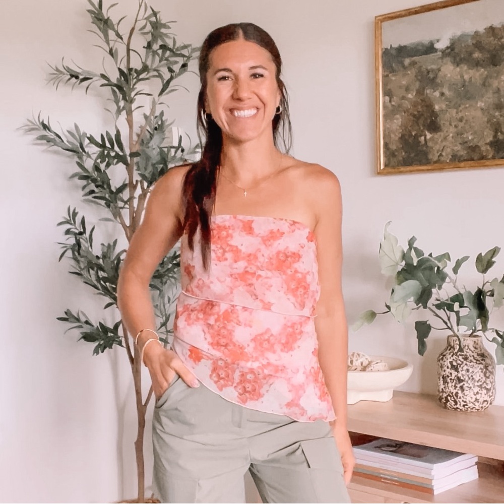 Strapless Asymmetrical Top